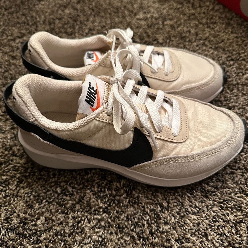 Nike Cream and Black Sneakers